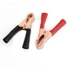 10x Red   Black Car Battery Test Lead Clip Crocodile Alligator Clamps 50a 80mm