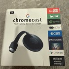 Chromecast Black Tv Digital Hd Media Streamer Device By Google Powers On
