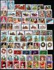 200 Different Christmas - Us Stamps Off Paper Complete Sets And Singles