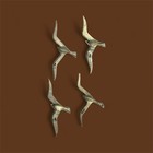 Set Of 4 Brass Seagulls   Flying Birds   Wall Hanging   Mcm Vintage