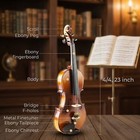 Acoustic Violin Set 4 4 Full Size Spruce Top Maple Body Ebony Accessories Bundle