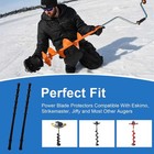 2 Pcs Power Blade Protectors Compatible With Eskimo  Ice Auger Guard Black 