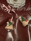 Vintage 7  Tall Wicker Woven Elegant Lady With Bonnet   Basket In Nice Condition