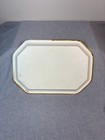 Mid-century Modern Melamine Serving Tray Floral Print Red Orange Gold