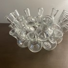 18 Clustered Glass Bud Vase Vintage Circular Plant Propagation Station Center