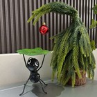Metal Ant Statue Garden Art Sculpture Leaf Lifting Figurines Insect Home Decor