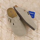 Birkenstock Boston Unisex Clogs Shoes Soft Suede Leather Taupe Narrow wide Size