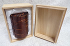 Japanese Cherry Bark Wood Tea Caddy In Original Storage Box   Lid Made In Japan