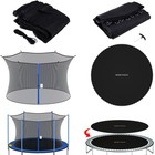 12 13 14 15ft Trampoline Jumping Mat Pad Safety Net Enclosure Netting 4-8 Poles