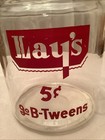 Vintage Lay   s 5cents Go-b-tweens Large  Counter Jar With Lid