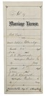 Antique 1900 Marriage License Certificate Fisher County Texas Embossed Seal