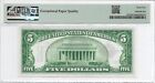 1928b  5 Legal Tender  Us Note  Pmg Gem Uncirculated 65 Epq Banknote 