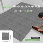 Carpet Tiles Square 40pcs Soft Non Adhesive Padded Seamless Appearance Home N   