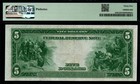 1914  5 Large Size Red Seal Chicago Pmg Certified Federal Reserve Note 