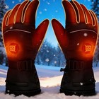 Heated Gloves Electric Rechargeable Battery Hand Warm Windproof Thermal Winter