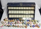 Vintage 1930s Clark   s O n t  Boilfast Metal Thread Display Cabinet  48 Spools
