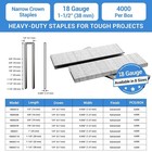 4 000-80 000 Counts 18 Gauge 1 4-inch Narrow Crown Staples Galvanized Upholstery