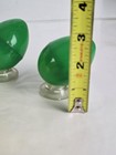 Vintage Mid Century Modern Mcm Yellow Green Egg Salt And Pepper Shakers Plastic