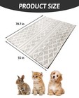 79   X 55   Washable Bunny Cage Liners Large Rug For Rabbits Large Non Slip P   