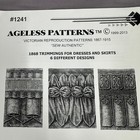 Ageless Patterns 1241 1868 Dress Skirt Trimmings Sewing Pattern Victorian