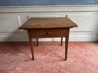 Antique 19th Century American Tavern Table With Large Drawer  30   x36   