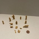 Vintage Miniature Tiny Nativity 14 Piece Set Figures Celluloid 