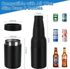 12 Oz Can Cooler Beer Bottle Holder With Beer Opener  Vacuum Insulator Holder