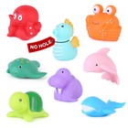 8pcs Bath Toys Bathtub Toy For Infants Toddler Baby No Holes Ocean Sea Water Toy