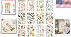 12 Vintage Rub On Transfer Stickers For Elegant Crafting - Flowers   Butterflies
