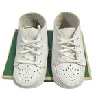Vintage Stride Rite Baby White Leather High Top Walking Shoes Size 2 Ee Nib