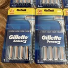 80 Gillette Sensor 3 Razor Blades Refill Cartridges- 10 Packs  8 Total Free Ship