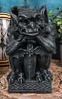 Medieval Fantasy Gargoyle With Bat Shield 6 5  Height Figurine Resin Statue
