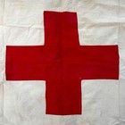 Vintage Wwii American Red Cross Flag Sewn Military Medic Marker Wilkes-barre  Pa