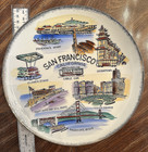 Vintage San Francisco Souvenir Plate 10 Inch Golden Gate Bridge  Cable Car         