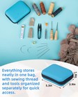 33 Pcs  Heavy Duty Upholstery Repair Kit  Leather Sewing Awl Needles Thread Case