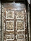 Vintage Carved Barn Door     Solid Wood Rustic Farmhouse Statement Door 80x35