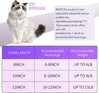 Hillban Cat Collar Diamond Chain Glitter Collar Walking Metal With Secure Buckle