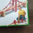 Vtg 90s Brio Suspension Train Track Bridge Red Wooden Railway Set 33372 New