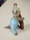 Hr Hagen Renaker Specialty Cat Playing With Bass Fiddle Figurine