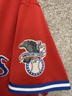 Vintage Majestic Mlb Mens Texas Rangers Red Baseball Jersey Size Xl Usa