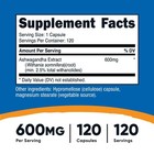 Nutricost Ashwagandha Root Herbal Supplement 600mg  120 Capsules 