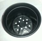 Set Of 25 - 9 Inch Black Mum Pot Plant Garden Lot Pan Plastic Pots Thermoformed