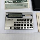 Vtg Casio Lc-785 Electronic Calculator W Box Case Operating Manual Lc-785b Works