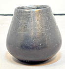 Vintage Antique  Zulu Black Clay Pottery Handcrafted  Black Bowl Pot Cup African