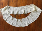 Antique--vintage  Lace  Skirt Hem   Ruffle   Off White-ecru   Soft Lace