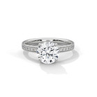 2 00 Ct Round Real Diamond Engagement Ring 14k Solid White Gold Size 6 5