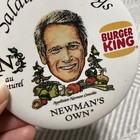 Vintage Pinback Burger King Advertising Newmans Own Salad Dressings Button Pin