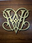 Vintage Virginia Metalcrafters Williamsburg Brass Trivet Queen Ann Cypher 1950