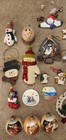 Vintage Lot Of 34 Christmas Ornaments Mixed Lot Snowmen   Misc 1960 s Thru Y2k