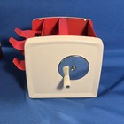Vtg Arrco Card Shuffler W  Box Hand Operated Crank Light Red   White